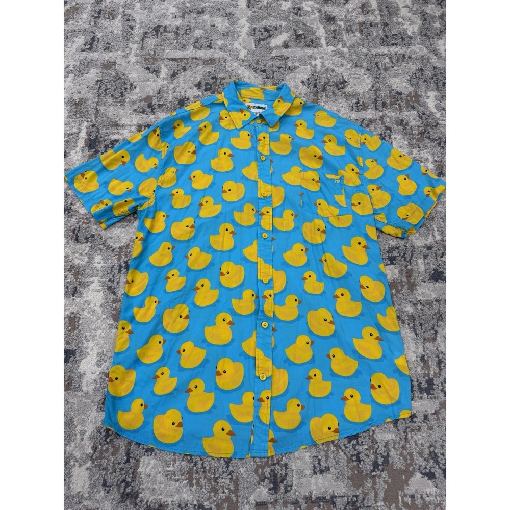 Tipsy Elves Men's‎ Size - 2XL Rubber Ducks Short Sleeve Button Up XXL
